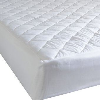 Rams - Protector de colchón de color blanco con cremallera para colchones  de 150 cm x 190 cm lavable a maquina. Funda para cama